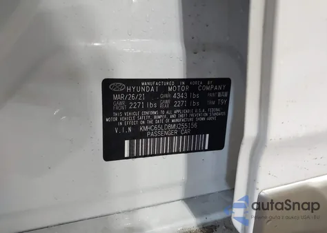 2021 Hyundai Ioniq Plug-In Hybrid Se из США, поврежденный, VIN KMHC65LD8MU255156